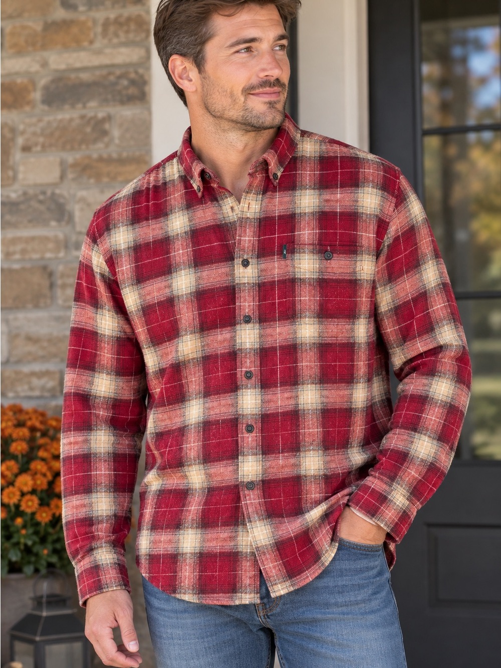 G.H. Bass & Co. 100% Cotton Button Down Flannel